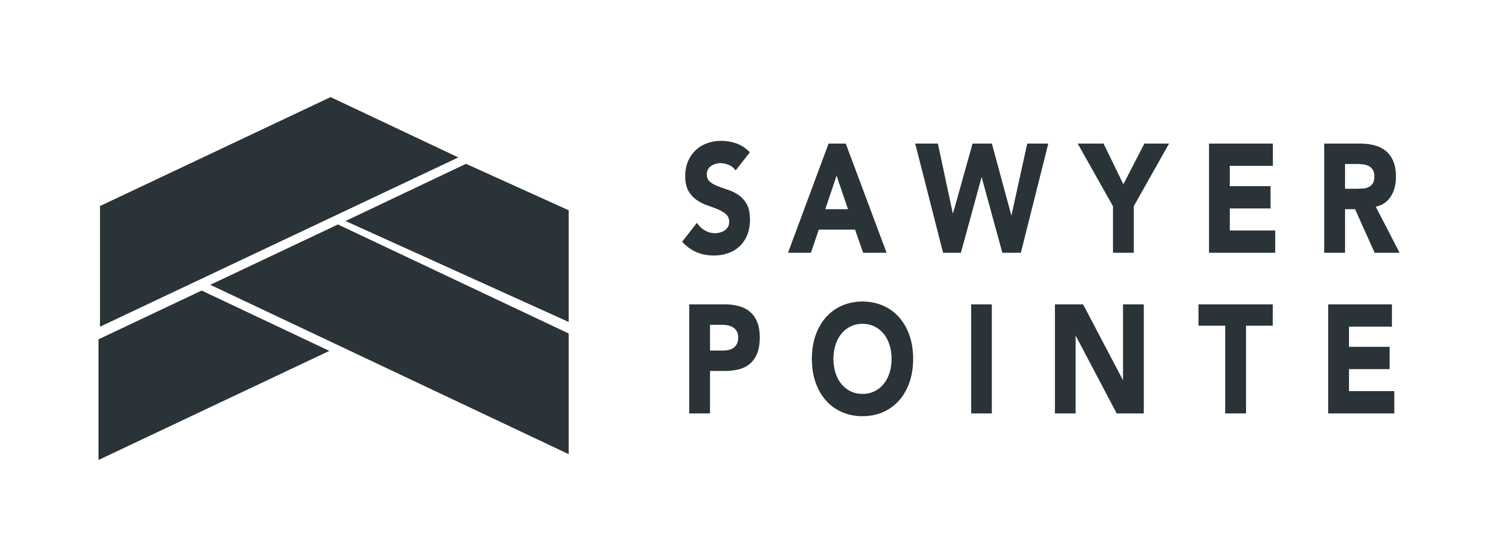 A logo with the words "SAWYER POINTE" in white text.